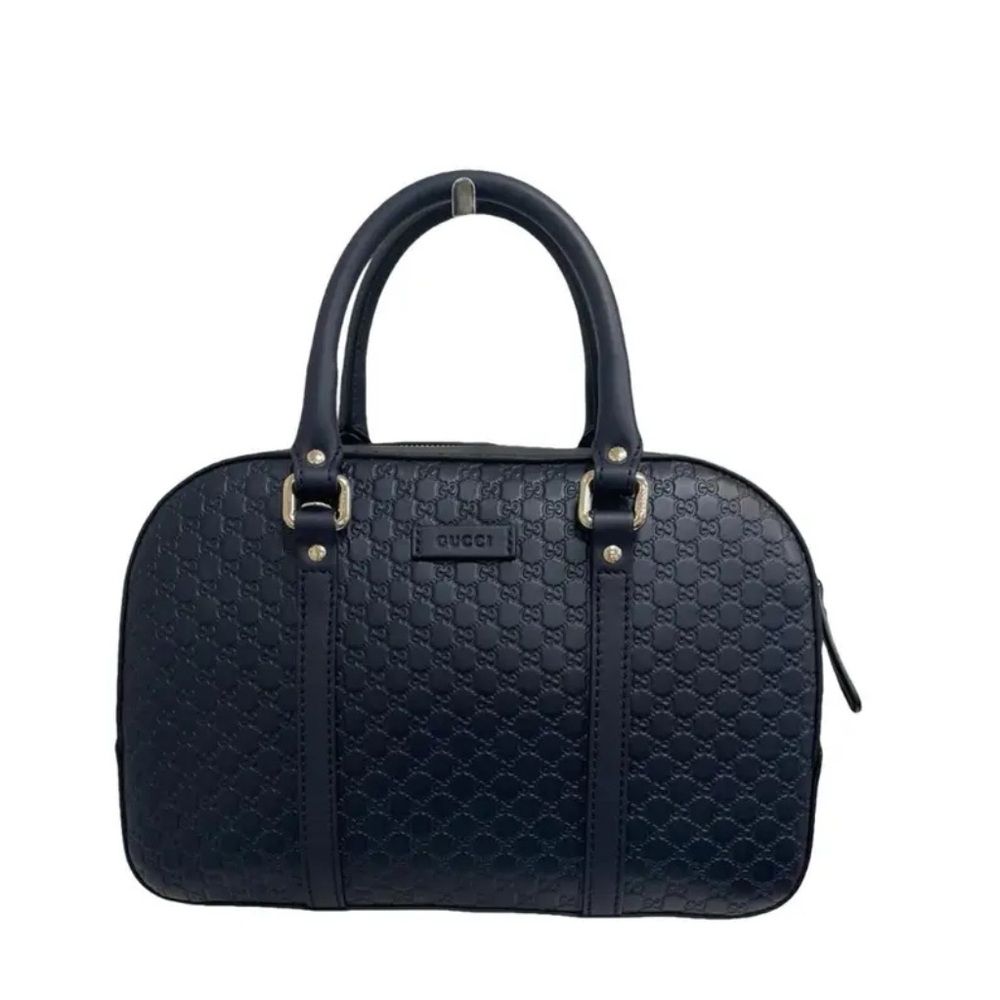 Gucci Navy Leather Small Microguccissima Bree satchel Almost New size medium
